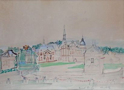 Raoul DUFY - 1877-1953 LE DOMAINE DE CHANTILLY
Gouache et aquarelle signée et titrée...