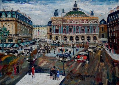 Lucien GENIN 1894-1953 PARIS, LA PLACE DE L'OPÉRA
Huile sur toile signée en bas à...