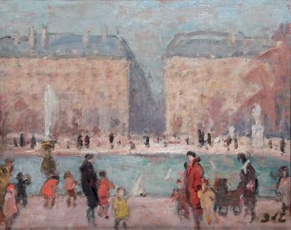 Georges d'ESPAGNAT - 1870-1950 PARIS, LE BASSIN DES TUILERIES
Huile sur toile signée...
