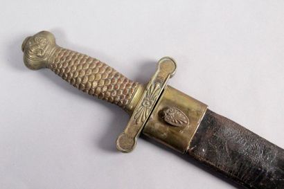 null Glaive d'infanterie modèle 1816. Monture en bronze. Pommeau au coq. Poignée...