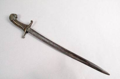 null Poignée de glaive d'artillerie bavarois modèle 1892 en bronze, matriculé “RMII...