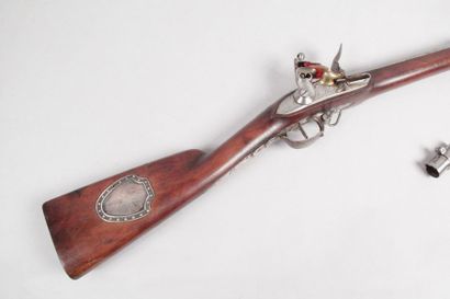 null Fusil de récompense à silex «Donné par le Roi» modèle 1817. Canon rond à pans...