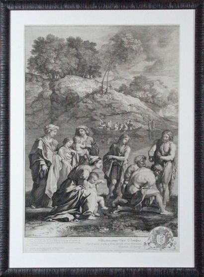 Gérard AUDRAN (1640-1703) d'après Nicolas POUSSIN SAINT JEAN-BAPTISTE BAPTISANT Gravures...