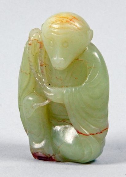CHINE SINGE en jade yellow.
H.: 5,5 cm