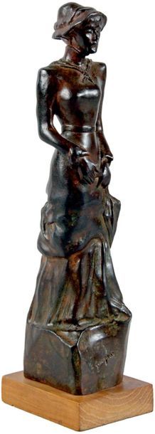 Paul GAUGUIN - 1848-1903 LA PETITE PARISIENNE, 1881
Épreuve en bronze à patine brun...