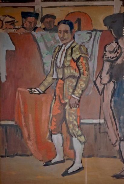 Camille LIAUSU - 1894-1975 LE MATADOR
Gouache signée en bas à gauche.
89 x 61