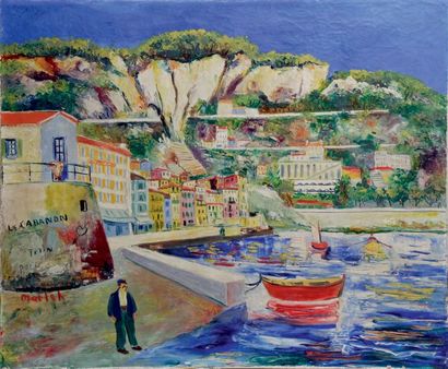 Élisée MACLET - 1881-1962 RIVAGE ET PETITE VILLE DE LA RIVIERA
Huile sur toile signée...