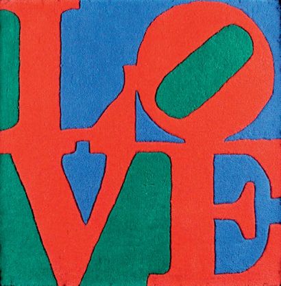Robert INDIANA - 1928-2018 LOVE
Tapis tissé main. Éditeur galerie F, 2007, n° 433/10...
