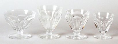 BACCARAT SERVICE DE VERRES en cristal taillé modèle Talleyrand comprenant: neuf verres...