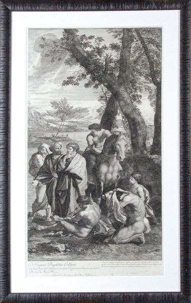 Gérard AUDAN (1640-1703) d'après Nicolas POUSSIN SAINT JEAN-BAPTISTE BAPTISANT Gravures...