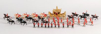 JOHILLCO (JOHN HILL & CO) 1898 - 1960 44 figurines en pond le cortège du couronnement...