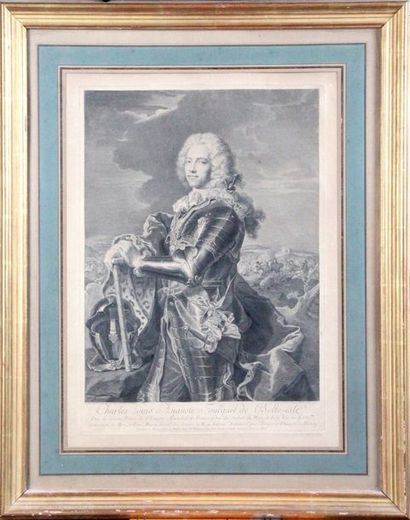 Johann Georg WILLE (1715-1808) d'après Hyacinthe RIGAUD CHARLES-LOUIS AUGUSTE FOUQUET...