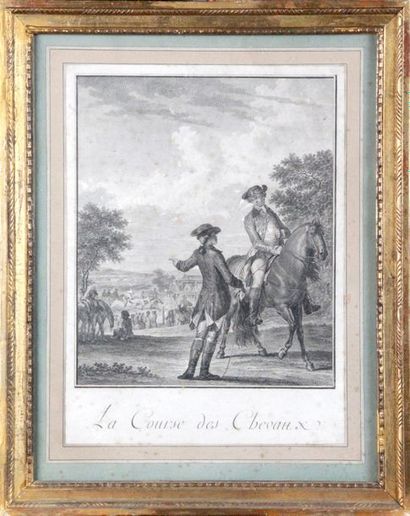 D'après Jean-Michel MOREAU le Jeune (1741-1814) LA COURSE DES CHEVAUX, 1776
Eau-forte...