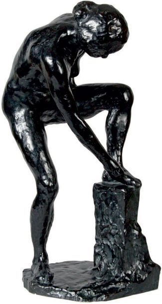 Jean CARTON - 1912-1988 FEMME À SA TOILETTE
Bronze à patine noire signée et numérotée...