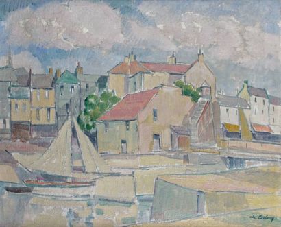 Pierre de BELAY - 1890-1947 PORT BRETON
Huile sur toile signée en bas à droite.
60...