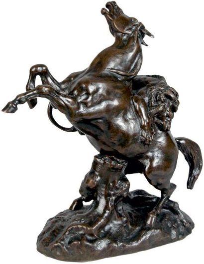 Antoine-Louis BARYE - 1796-1875 CHEVAL SURPRIS PAR UN LION, PREMIÈRE VERSION
Groupe...