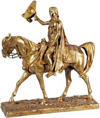 Jean-Léon GEROME - 1824-1904 BONAPARTE ENTRANT AU CAIRE, 1897
Groupe en bronze à...