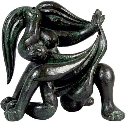 Jacques LIPCHITZ - 1891-1973 HAGAR, 1949
Épreuve en bronze à patine noir richement...