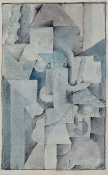 Albert COSTE - 1895-1985 NATURE MORTE AUX INSTRUMENTS DE MUSIQUE
Aquarelle et fusain...