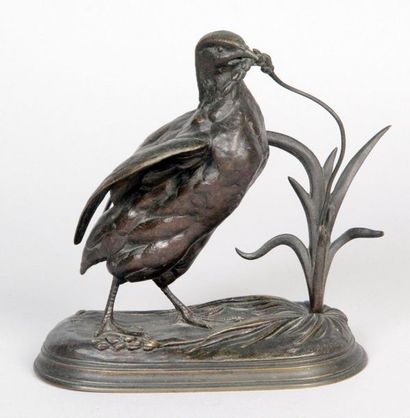 Jules MOIGNIEZ - 1835-1894 LA PERDRIX
Bronze à patine brune signé, ancienne fonte...