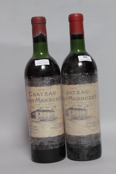 null 2 Blle Château HAUT MARBUZET (St Estèphe) 1972 - 1 Bas goulot / 1 Mi épaule