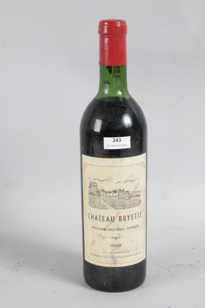 null 1 Blle Château BRYETTE (Moulis) 1959 - Belle / TTLB