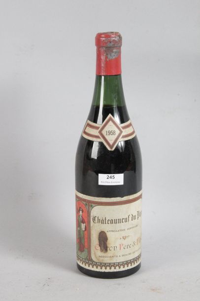 null 1 Blle CHATEAUNEUF DU PAPE (Coron Père & Fils) 1958 - Belle / CLA