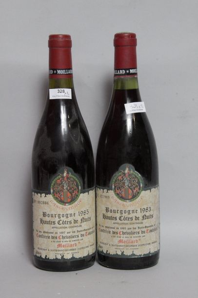 null 2 Blle HAUTES COTES DE NUITS TASTEVINEES (Moillard)  - Belles 1 en 1985 et 1...