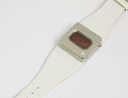 null 48-LIP: diode watch 1871 142 model 8001, white leather strap
