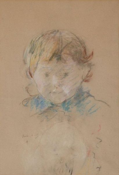 Berthe MORISOT Berthe Morisot

French, 1841-1895

Tete d'enfant: A double-sided work

Stamped... Gazette Drouot