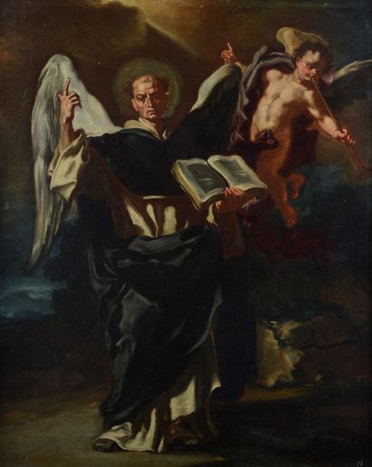 Scuola di Francesco Solimena - San Vincenzo Ferrer Oil on canvas, 73.5x60.5 cm. Gazette Drouot