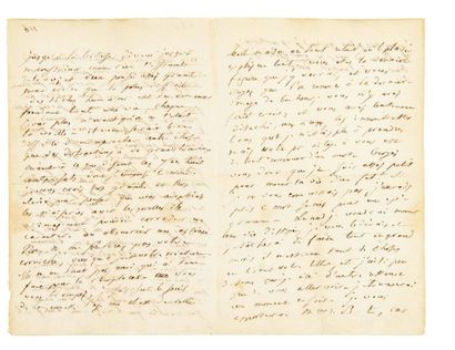 BALZAC, Honoré de (1799-1850) 
Lettre autographe à la marquise de Castries [Paris,...