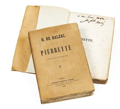 BALZAC, Honoré de (1799-1850) 
Pierrette. Scène de la vie de province
Paris, H. Souverain,...