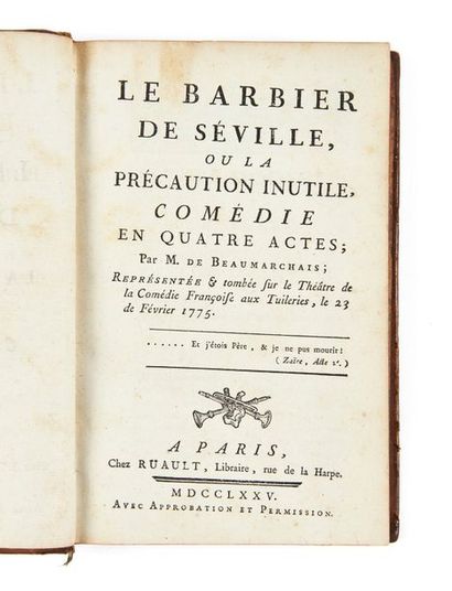 BEAUMARCHAIS, Pierre-Augustin Caron de (1732-1799).— RONESSE, Jacques Hippolyte (1748- ?)