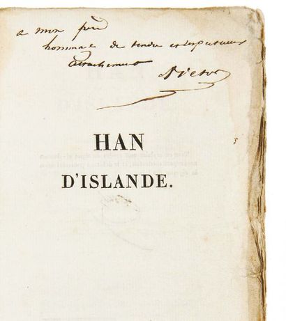 HUGO, Victor (1802-1885) 
Han d'Islande Paris, Lecointe et Duret, 1823 4 vol. in-12...