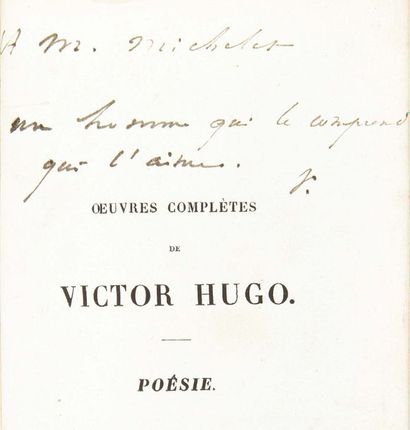 HUGO, Victor (1802-1885) 
Les Chants du crépuscule Paris, E. Renduel, 1835
In-8,...