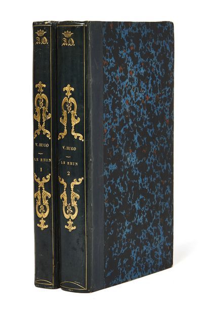 HUGO, Victor (1802-1885) 
Le Rhin Paris, H. L. Delloye, 1842.
2 vol. in-8 (21x 13...
