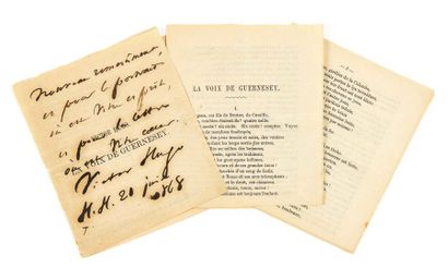 HUGO, Victor (1802-1885) 
La Voix de Guernesey
Guernesey, T.-M. Bichard, 1867
In-16...