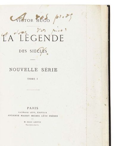 HUGO, Victor (1802-1885) 
La Légende des siècles. Nouvelle série.
Paris, Calmann-Lévy,...