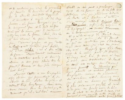 NERVAL, Gérard de (1808-1855) 
Lettre autographe signée à Jules Janin S.l. [27 décembre...