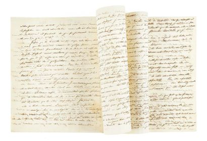STENDHAL (1783-1842) 
Lettre autographe à sa soeur Pauline Beyle S.l.n.d.
8 p. sur...