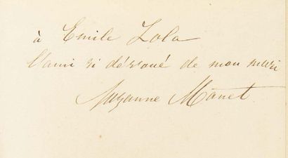 ZOLA, Émile (1840-1902) 
Manuscrit autographe signé intitulé «Édouard Manet»
S.l.n.d....