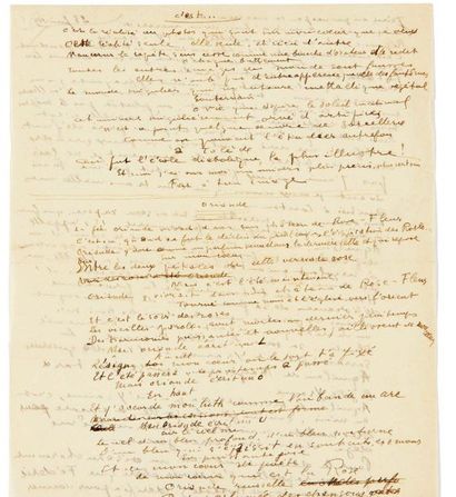 APOLLINAIRE, Guillaume 
Autograph letter signed "G." with two poems.
Courmelois],...