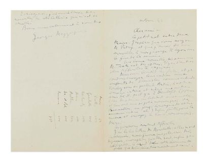 [ARAGON, Louis]. MEYZARGUES, 
Autograph letter signed " Georges
Meyzargues ".
S....