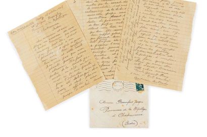 ARTAUD, Antonin 
Autograph letter signed.
Rodez, October 15, 1945.
6 p. on 3 ff....