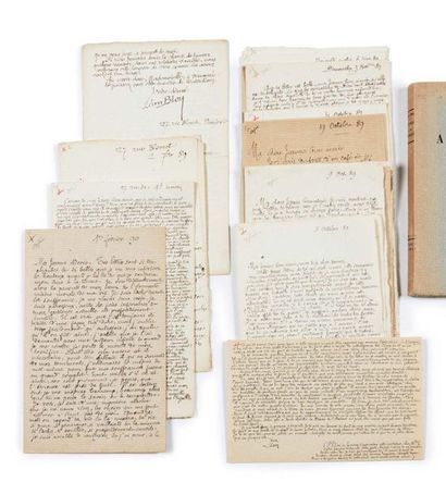 BLOY, Léon 
Love letter to
Johanne Molbech.
August 29, 1889-[April 8] 1890.
39 letters...