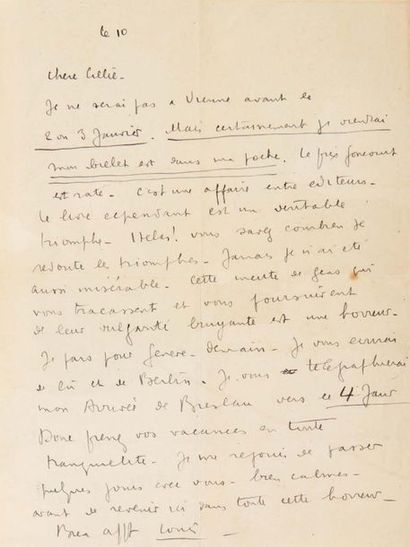 CÉLINE, Louis-Ferdinand 
Réunion de 49 lettres autographes signées.
S. l., 1932-1937.
In-folio...