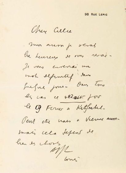 CÉLINE, Louis-Ferdinand 
Meeting of 49 signed autograph letters.
S. l., 1932-1937.
In-folio...