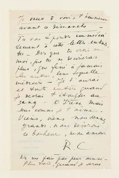 CHAR, René 
Meeting of 34 autograph letters, 33 of which are signed.
L'Isle-sur-la-Sorgue,...