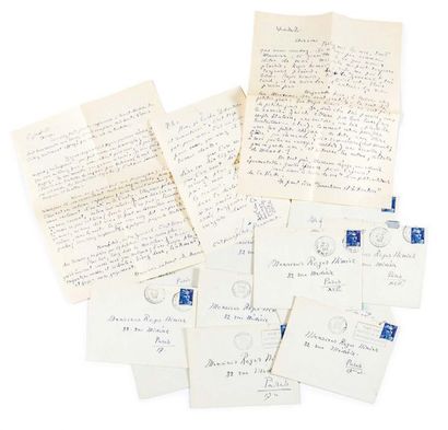 CHARDONNE, Jacques 
Ensemble de 19 lettres autographes signées à Roger
Nimier.
La...